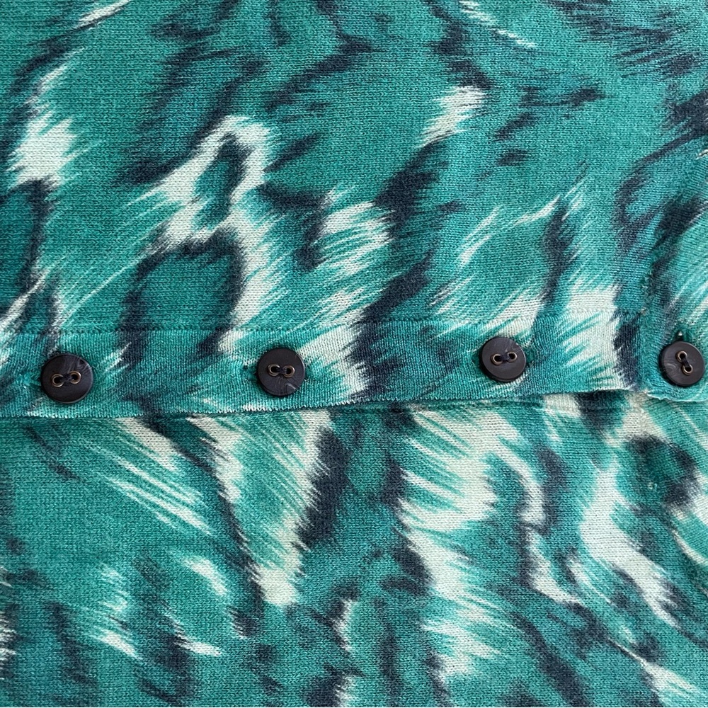 New with Tags Diane Von Fuerstenberg Ibiza Palace Tiger Green Cardigan Medium - Picture 13 of 13